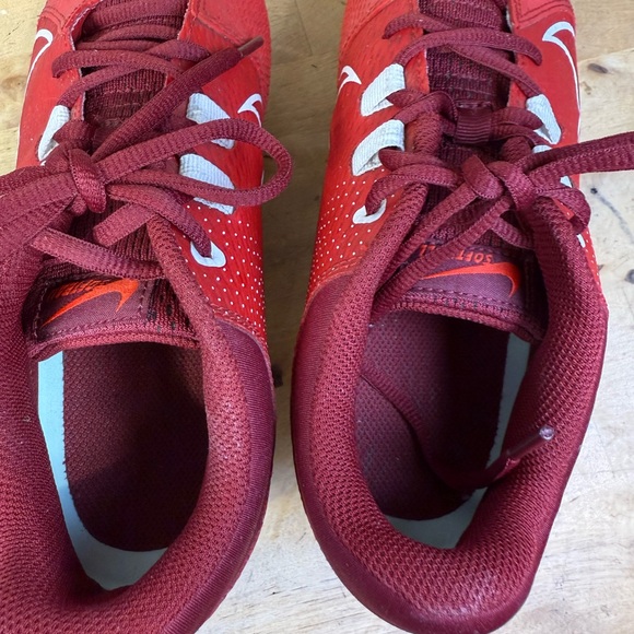 Nike Hyperdiamond 4 Pro Softball Cleats Red White Size 8.5 - Picture 9 of 12